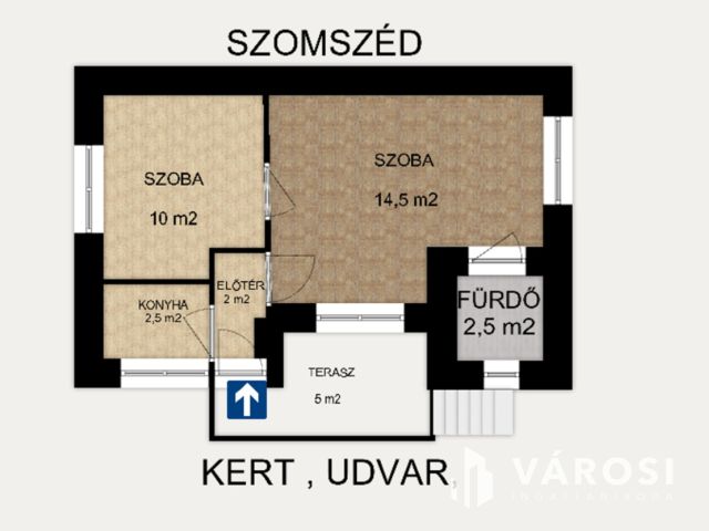 KERTES HÁZ A ZÁRT KERTBEN.